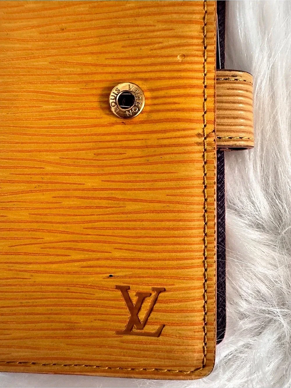 Louis Vuitton Epi Agenda PM Planner Tassil Yellow & Purple